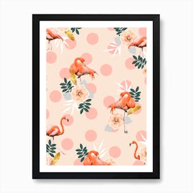 Flamingo Jazz In Art Print