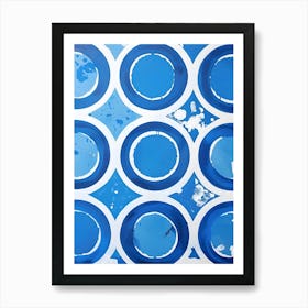 Blue Circles 2 Art Print