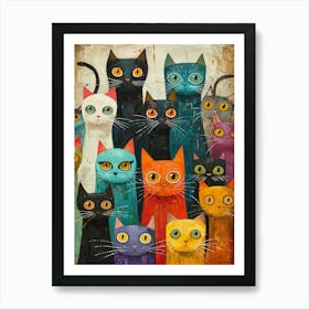 Group Of Cats 3 Art Print