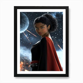 Black Woman In Space Art Print