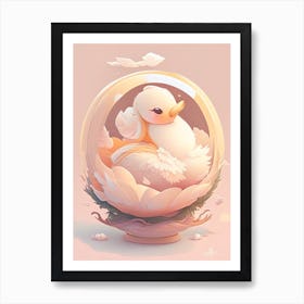 Cygnus Kawaii Kids Space Art Print