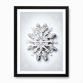 Unique, Snowflakes, Marker Art 3 Art Print