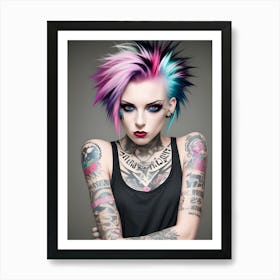 Pretty Punk Girl - Hall-O-Gram Creations 41 Art Print