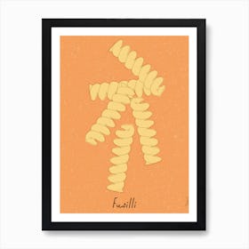 Italian Pasta Fusilli Art Print