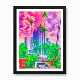 Port Of Port Of Spain Trinidad And Tobago Retro Risograph Print 2 harbour Art Print