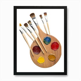 Set Of Paint Brushes Art Print