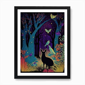 Fox In The Forest Art Print