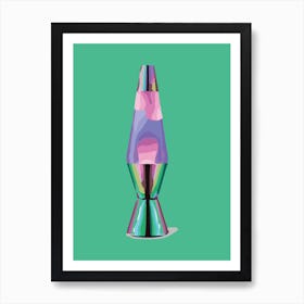 Lava Lamp - Retro - Art Print - 70's - Illustration - Psychedelic - Green Art Print
