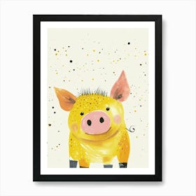Yellow Pig 6 Art Print
