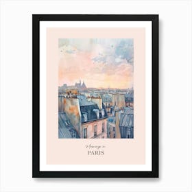 Mornings In Paris Rooftops Morning Skyline 1 Art Print