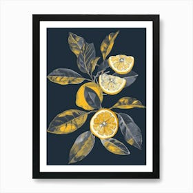 Lemons And Leaves 1 Art Print