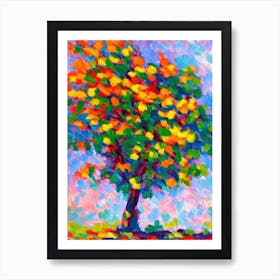 Maidenhair Tree tree Abstract Block Colour Art Print