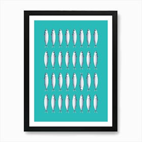 Mackerel Fish Kitchen Seaside Art Print