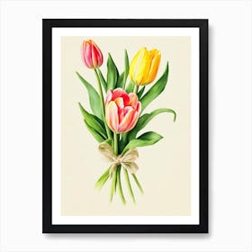 Tulips Vintage Flowers Flower Art Print