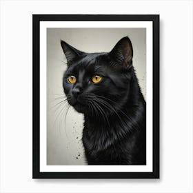 Black Cat Art Print