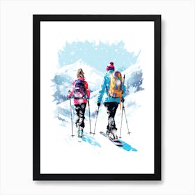 Chamonix Mont Blanc   France, Ski Resort Illustration 7 Art Print