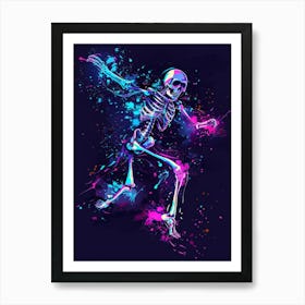 Skeleton Dance 4 Art Print