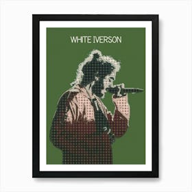 White Iverson Post Malone Art Print