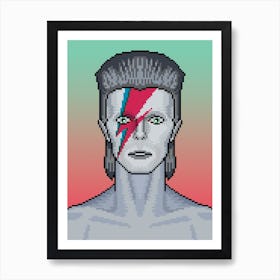 Bowie Pixel Art Print