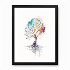 Tree Of Life (Immortality) Symbol Minimal Watercolour Art Print