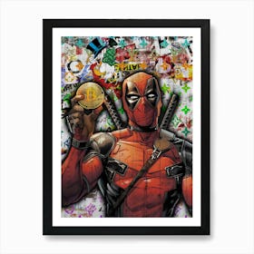 Pop Art Deadpool Bitcoin Art Print