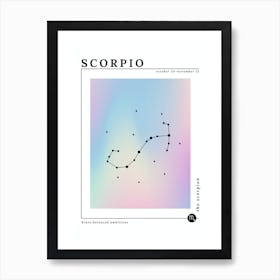 Scorpio Zodiac Sign | Iridescent Art Print