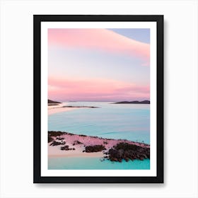 Whitehaven Beach, Australia Pink Photography 2 Art Print