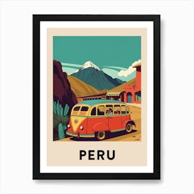 Peru 3 Vintage Travel Poster Art Print