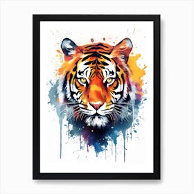 Tiger Art In Watercolor Painting Style 4 Art Print