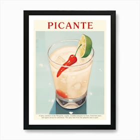 Picante Poster Cocktail Kitchen Art  Art Print