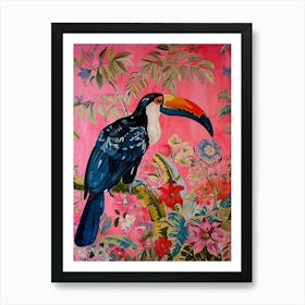 Floral Animal Painting Toucan 1 Art Print