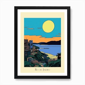 Poster Of Minimal Design Style Of Rio De Janeiro, Brazil 1 Art Print