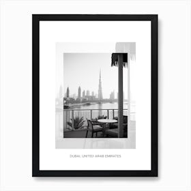 Poster Of Dubai, United Arab Emirates, Black And White Old Photo 2 Art Print