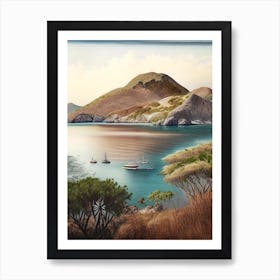 Komodo Island Indonesia Soft Colours Tropical Destination Art Print