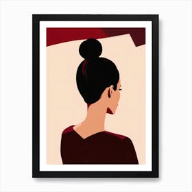 Elegant Side Portrait Art Print