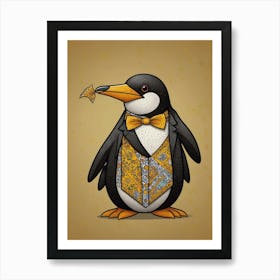 Penguin In Tuxedo Art Print