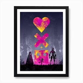 Love Death Robots silhouette Art Print