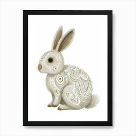 New Zealand Rabbit Kids Illustration 3 Art Print