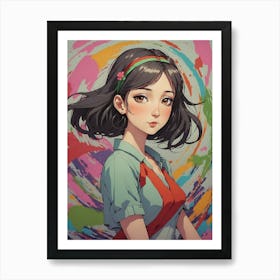 Anime Girl Art Print
