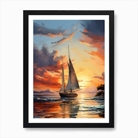 Serenity Sails Art Print