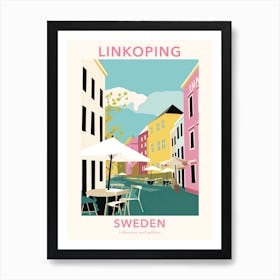 Linkoping, Sweden, Flat Pastels Tones Illustration 2 Poster Poster