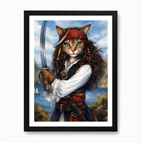 Pirate Cat 3 Art Print