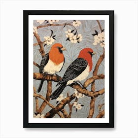 Two Birds Art Nouveau Poster 11 Art Print