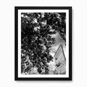 Flat Iron Black And White Art Print