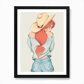 Cowgirl Art Print