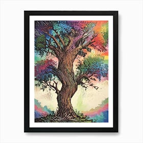 Rainbow Tree 2 Art Print