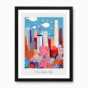 Poster Of New York City, Illustration In The Style Of Pop Art 3 Art Print