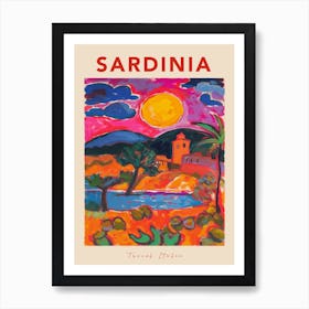 Sardinia 2 Italia Travel Poster Art Print