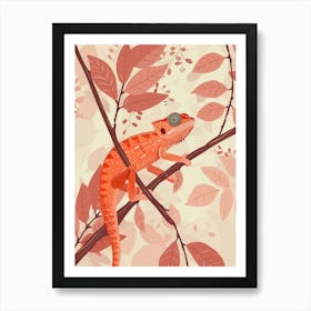 Parson S Chameleon Abstract Modern Illustration 1 Art Print