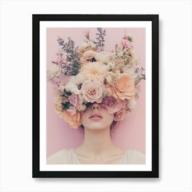 Flowers On The Head Art Print